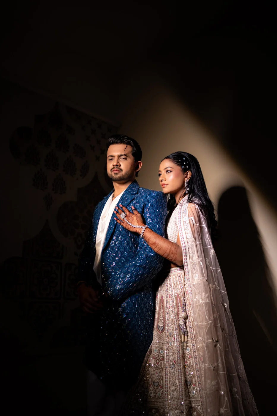 Couple in wedding attire, ready for their celebration - wedding photography preparation pays off