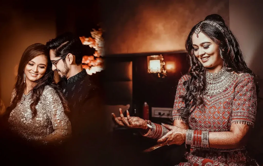 Couple laughing together in a candid moment, wedding photographer in Indore