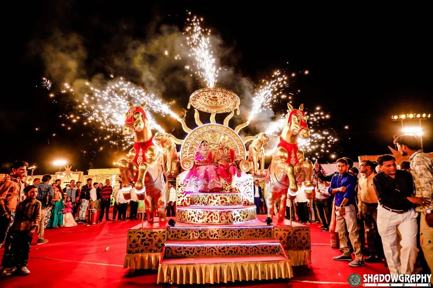 Wedding baraat with sparklers, Indore wedding planning