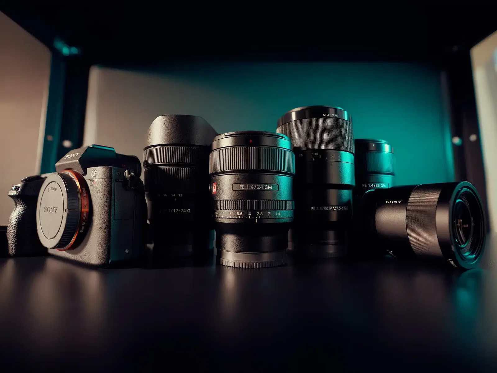 Professional camera and lenses used for cinematic wedding photography in Indore